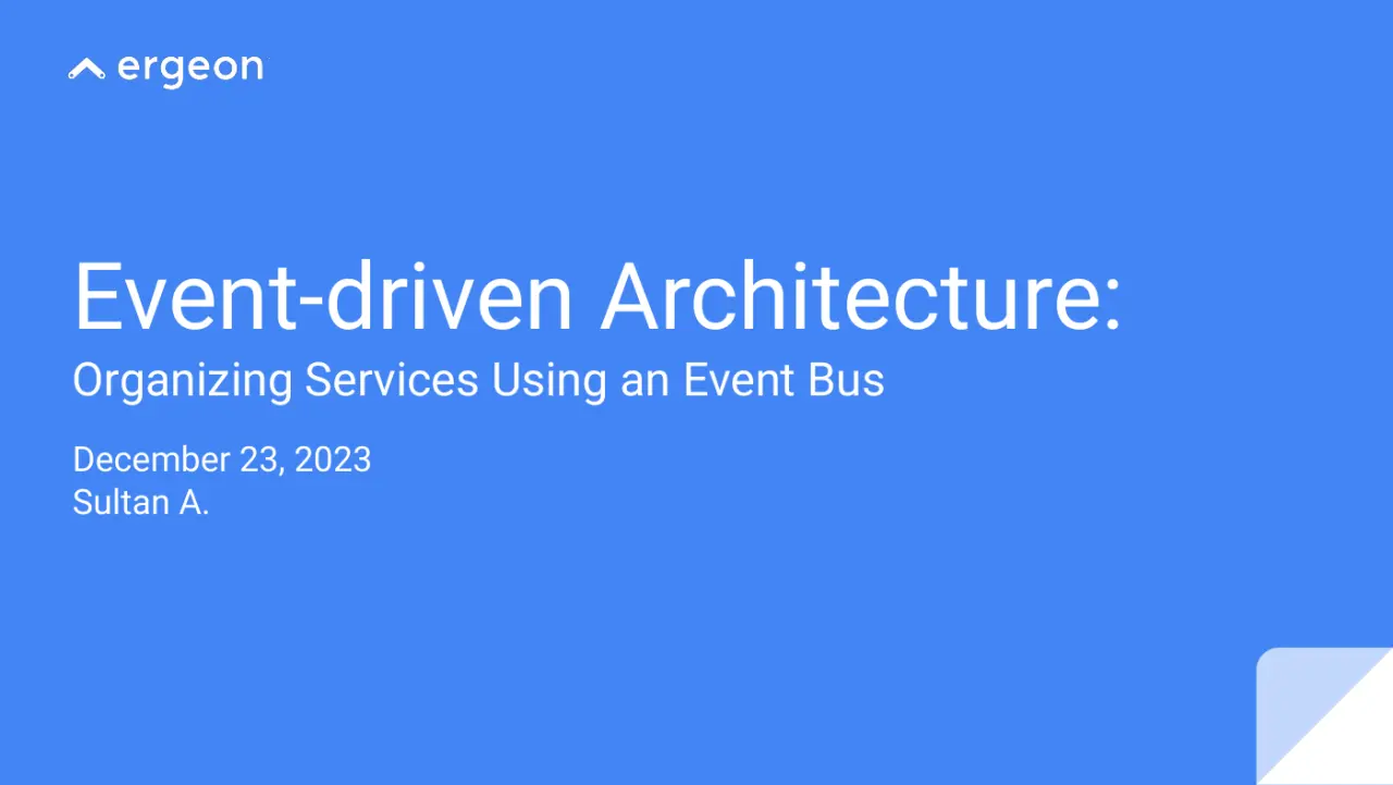 Слайд 1: Event-driven Architecture