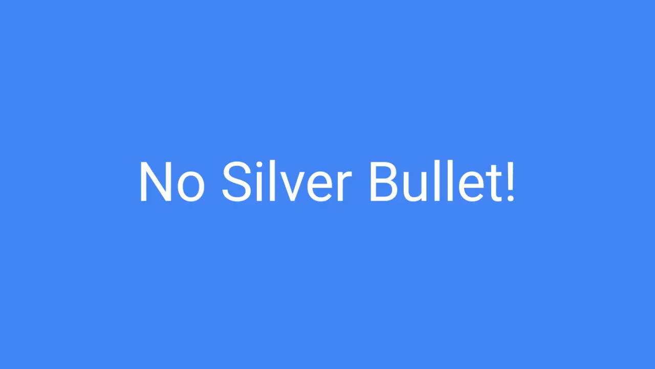 Слайд 14: No Silver Bullet!