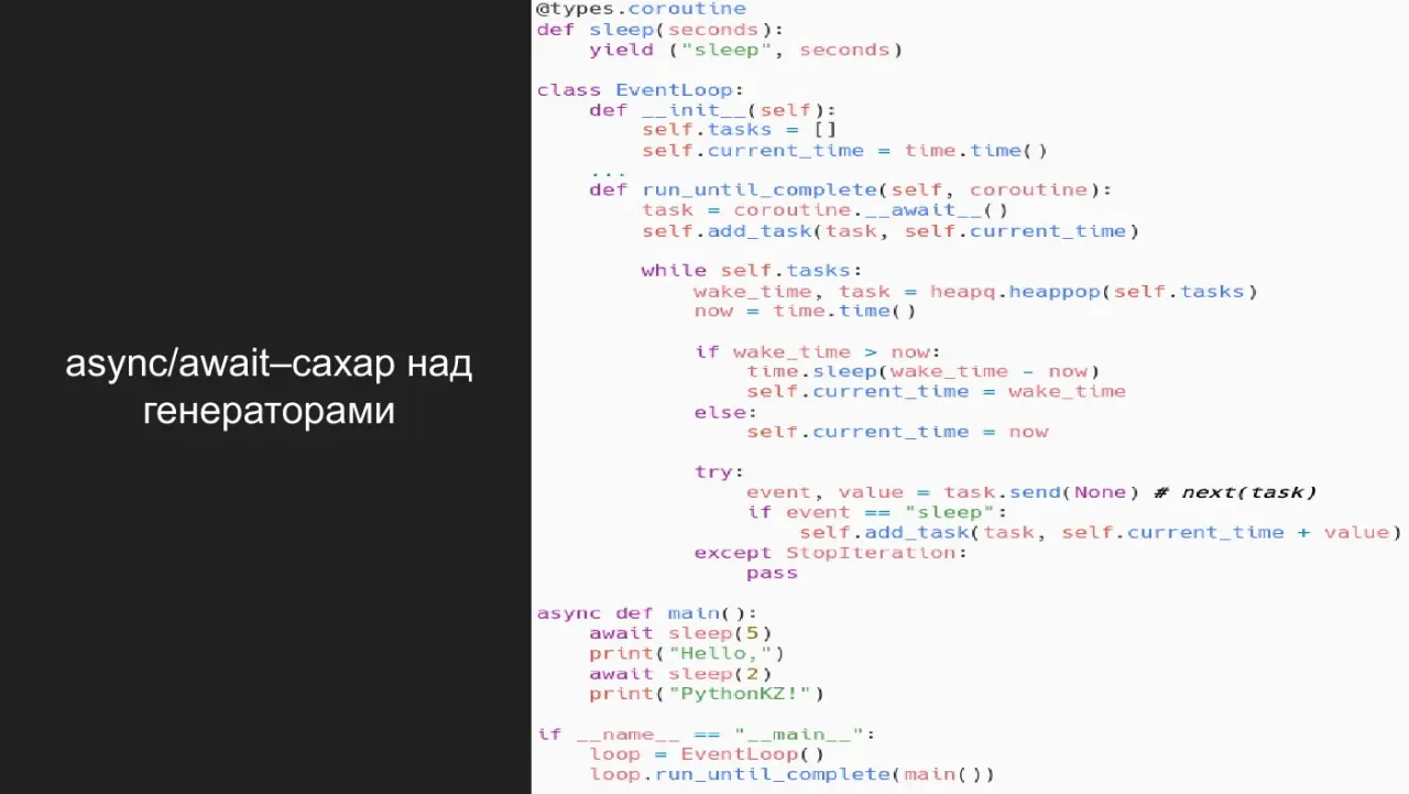Слайд 46: async/await–сахар над