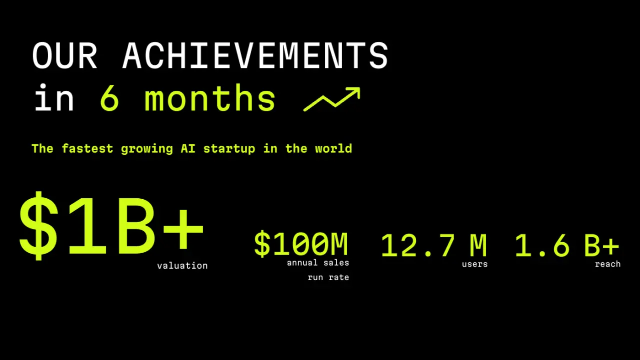 Слайд 2: $1B+ valuation