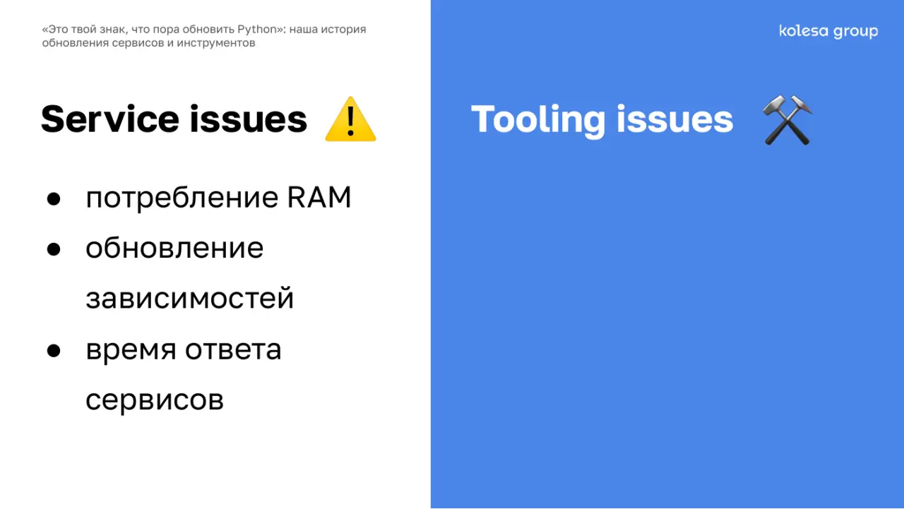 Слайд 16: Service issues